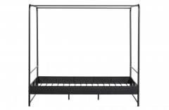 BED FRAME BUNK BLACK METAL DOUBLE 